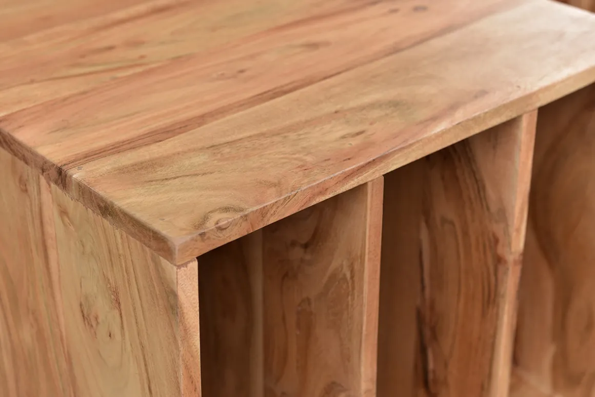 Miliboo Bibliothèque Et Étagère|Bibliothèque Et Étagère-Meuble de rangement vinyles en bois massif L65 cm VIRGILE