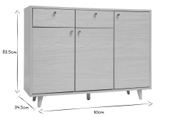 Miliboo Meuble À Chaussures-Meuble d'entrée - meuble de rangements à chaussures finition bois clair chêne et métal doré L110 cm SILVESTRE