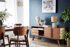 Miliboo Meuble Tv Design-Meuble TV - Buffet vintage bois foncé noyer L160 cm VOLVER