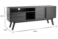 Miliboo Meuble Tv Design-Meuble TV - Buffet vintage bois foncé noyer L160 cm VOLVER
