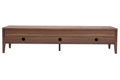 Miliboo Meuble Tv Design-Meuble TV bois foncé noyer 3 tiroirs L180 cm BENJA