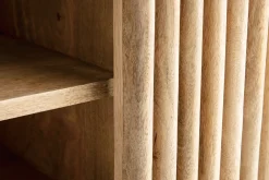 Miliboo Meuble Tv Design-Meuble TV bois manguier massif avec portes coulissantes L140 cm ALBA