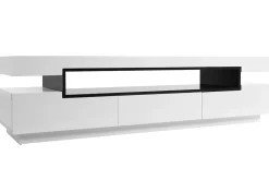 Miliboo Meuble Tv Design-Meuble TV design blanc laqué brillant L200 cm LIVO