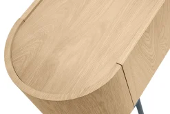 Miliboo Meuble Tv Design-Meuble TV design bois clair et métal noir avec rangements L180 cm SKYE