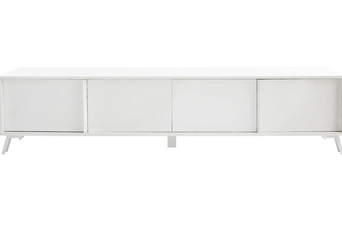 Miliboo Meuble Tv Design-Meuble TV design finition blanc brillant L205 cm NEMA