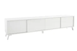 Miliboo Meuble Tv Design-Meuble TV design finition blanc brillant L205 cm NEMA