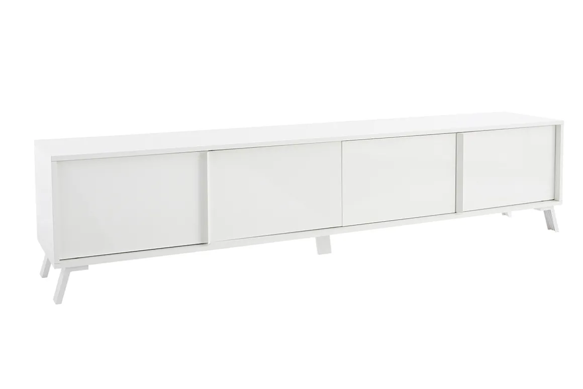 Miliboo Meuble Tv Design-Meuble TV design finition blanc brillant L205 cm NEMA