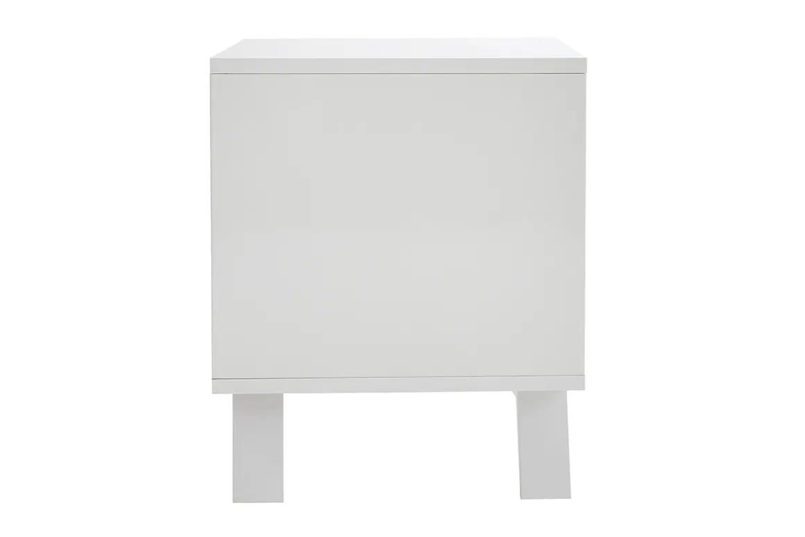 Miliboo Meuble Tv Design-Meuble TV design finition blanc brillant L205 cm NEMA