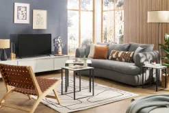 Miliboo Meuble Tv Design-Meuble TV design finition blanc brillant L205 cm NEMA