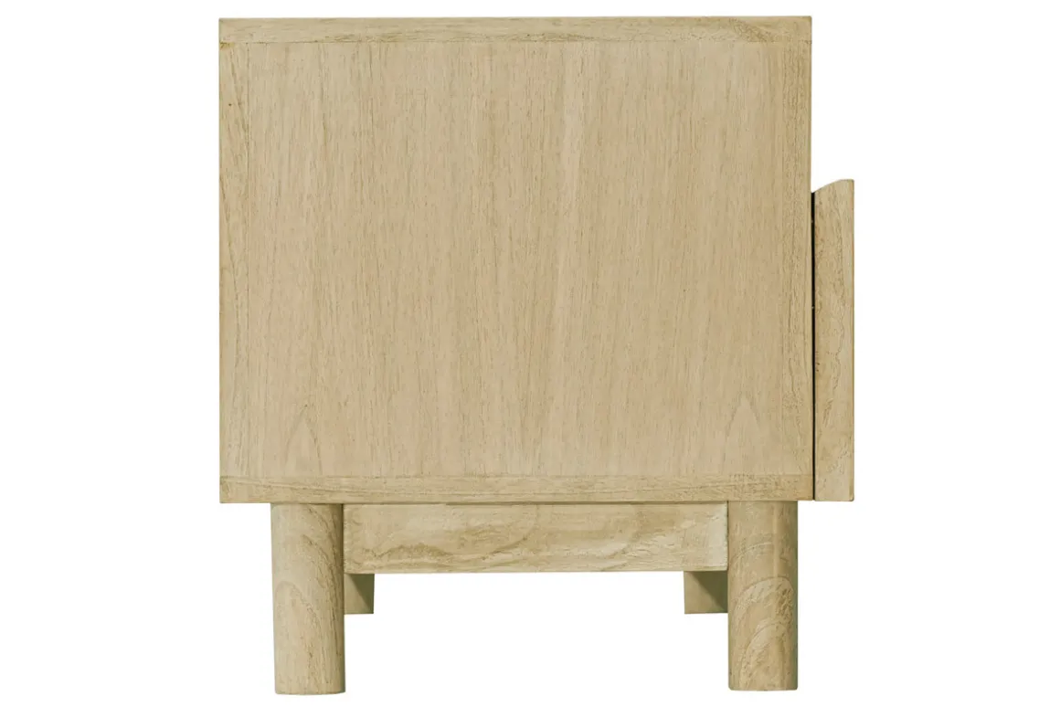 Miliboo Meuble Tv Design-Meuble TV en bois clair et cannage rotin L120 cm GALINA