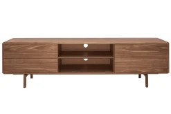 Miliboo Meuble Tv Design-Meuble TV en bois foncé noyer 1portes 2 tiroirs L180 cm SUVA