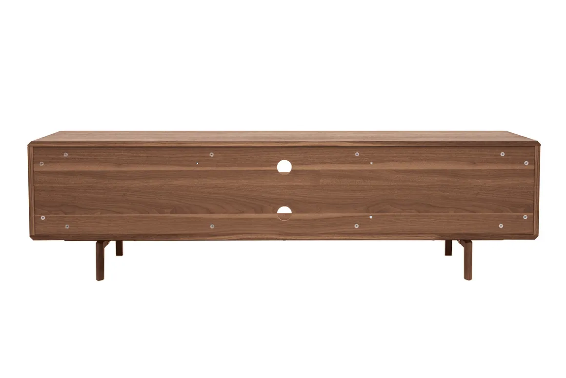 Miliboo Meuble Tv Design-Meuble TV en bois foncé noyer 1portes 2 tiroirs L180 cm SUVA