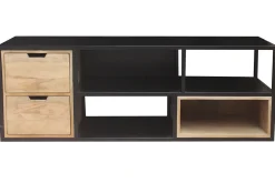 Miliboo Meuble Tv Design-Meuble TV en bois manguier massif et métal noir L140 cm JAIPUR