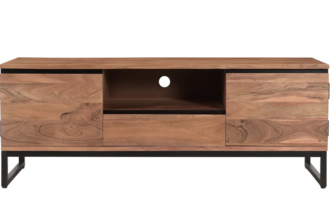Miliboo Meuble Tv Design-Meuble TV en bois massif L135 cm HOORN
