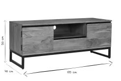 Miliboo Meuble Tv Design-Meuble TV en bois massif L135 cm HOORN