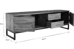 Miliboo Meuble Tv Design-Meuble TV en bois massif L160 cm HOORN