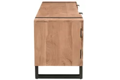 Miliboo Meuble Tv Design-Meuble TV en bois massif et métal noir L150 cm ALVARO