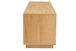 Miliboo Meuble Tv Design-Meuble TV finition bois clair chêne 2 tiroirs L160 cm MADERO