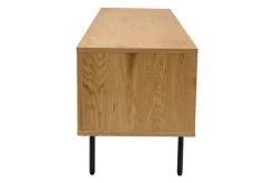 Miliboo Meuble Tv Design-Meuble TV finition bois clair chêne 2 tiroirs L160 cm ARAGON