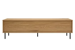 Miliboo Meuble Tv Design-Meuble TV finition bois clair chêne 2 tiroirs L160 cm ARAGON