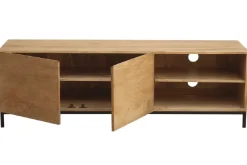 Miliboo Meuble Tv Design-Meuble TV industriel en bois manguier massif et métal L145 cm YPSTER