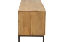 Miliboo Meuble Tv Design-Meuble TV industriel en bois manguier massif et métal L145 cm YPSTER