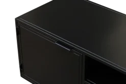 Miliboo Meuble Tv Design-Meuble TV industriel métal noir 2 portes L150 cm KARL