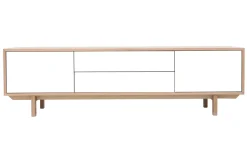 Miliboo Meuble Tv Design-Meuble TV scandinave bois et blanc L180 cm SID