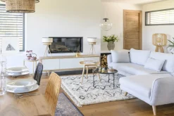 Miliboo Meuble Tv Design-Meuble TV scandinave bois et blanc L180 cm SID