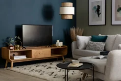 Miliboo Meuble Tv Design-Meuble TV scandinave en bois clair L180 cm HALLEN