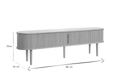 Miliboo Meuble Tv Design-Meuble TV vintage bois clair chêne avec rangements 2 portes coulissantes L180 cm EPIC