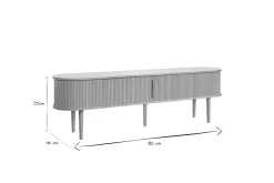 Miliboo Meuble Tv Design-Meuble TV vintage bois foncé noyer avec rangements 2 portes coulissantes L180 cm EPIC