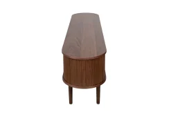 Miliboo Meuble Tv Design-Meuble TV vintage bois foncé noyer avec rangements 2 portes coulissantes L180 cm EPIC