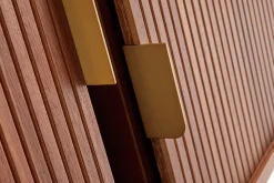 Miliboo Meuble Tv Design-Meuble TV vintage bois foncé noyer avec rangements 2 portes coulissantes L180 cm EPIC