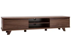 Miliboo Meuble Tv Design-Meuble TV vintage bois foncé noyer 2 portes L180 cm FIFTIES