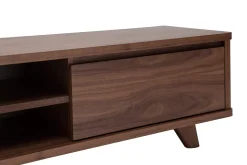 Miliboo Meuble Tv Design-Meuble TV vintage bois foncé noyer 2 portes L180 cm FIFTIES