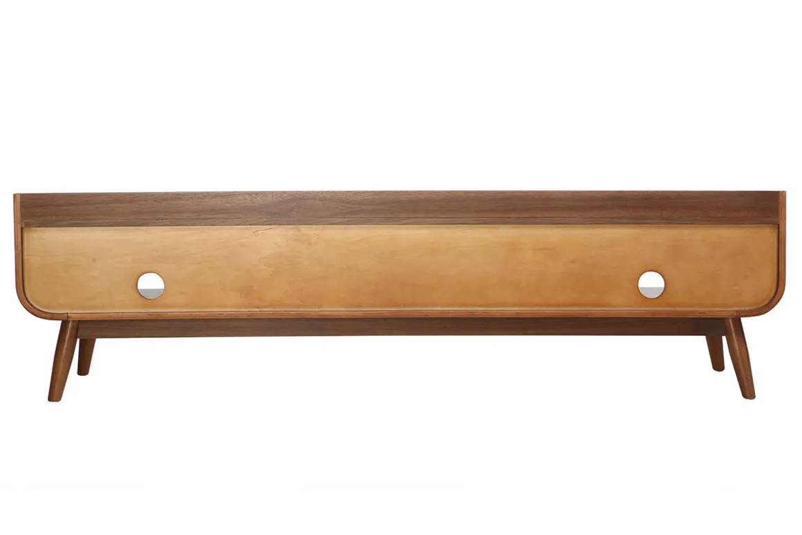 Miliboo Meuble Tv Design-Meuble TV vintage bois noyer 180 cm HALLEN