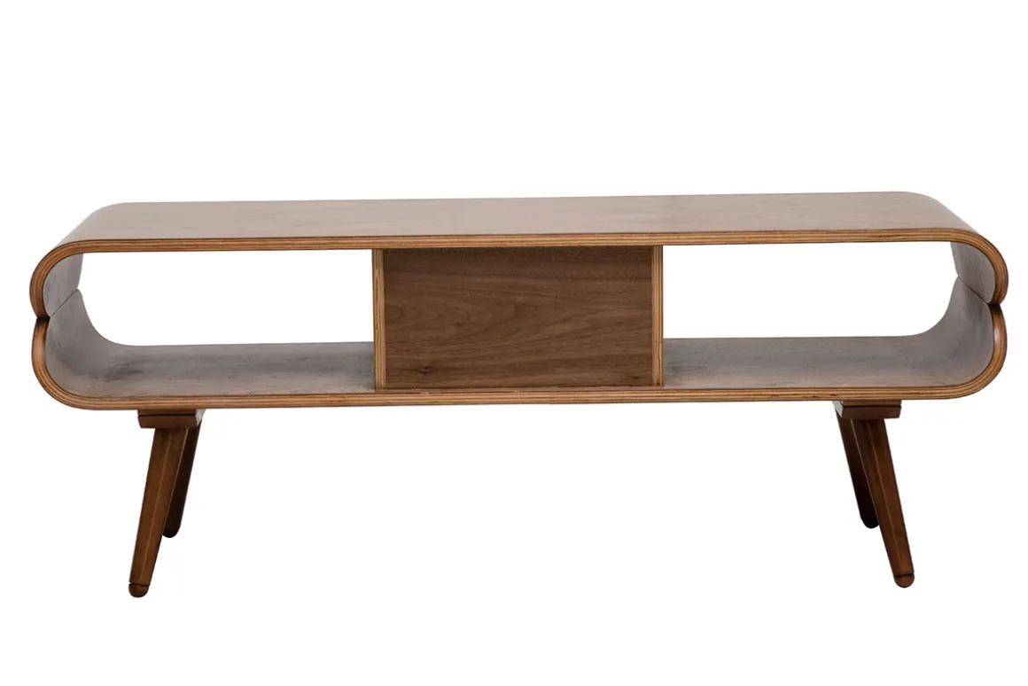 Miliboo Meuble Tv Design-Meuble TV vintage en bois foncé avec rangements L132 cm TAKLA