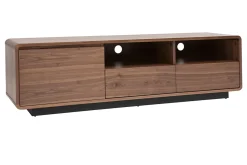 Miliboo Meuble Tv Design-Meuble TV vintage en bois foncé noyer et métal noir L160 cm JAKO