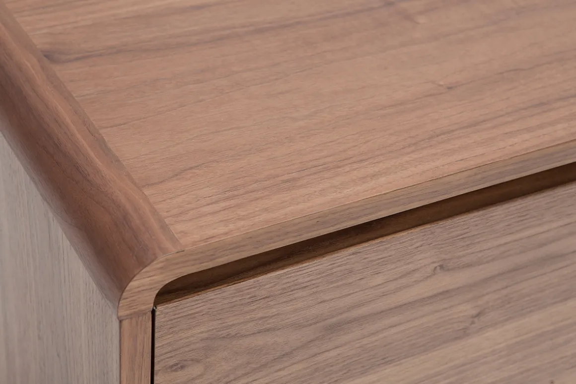 Miliboo Meuble Tv Design-Meuble TV vintage en bois foncé noyer et métal noir L160 cm JAKO