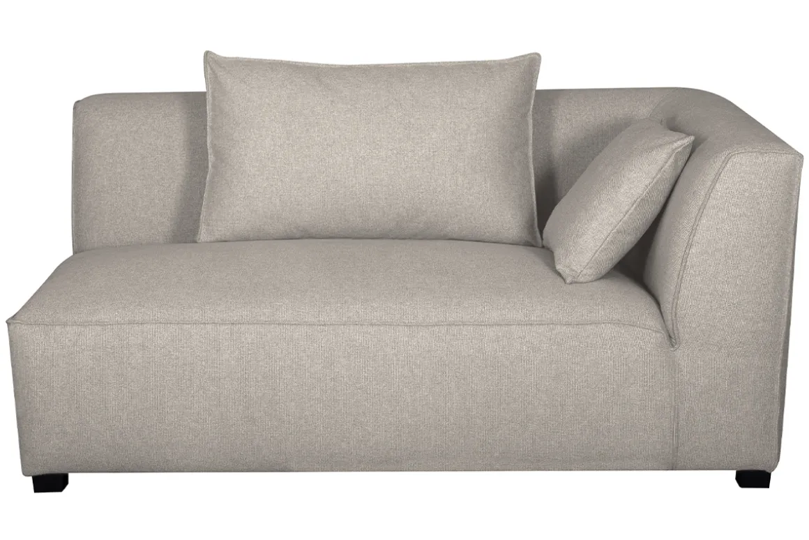 Miliboo Canapé D'angle|Voir Tous Les Canapés-Module d'angle droit pour canapé en tissu beige naturel PLURIEL