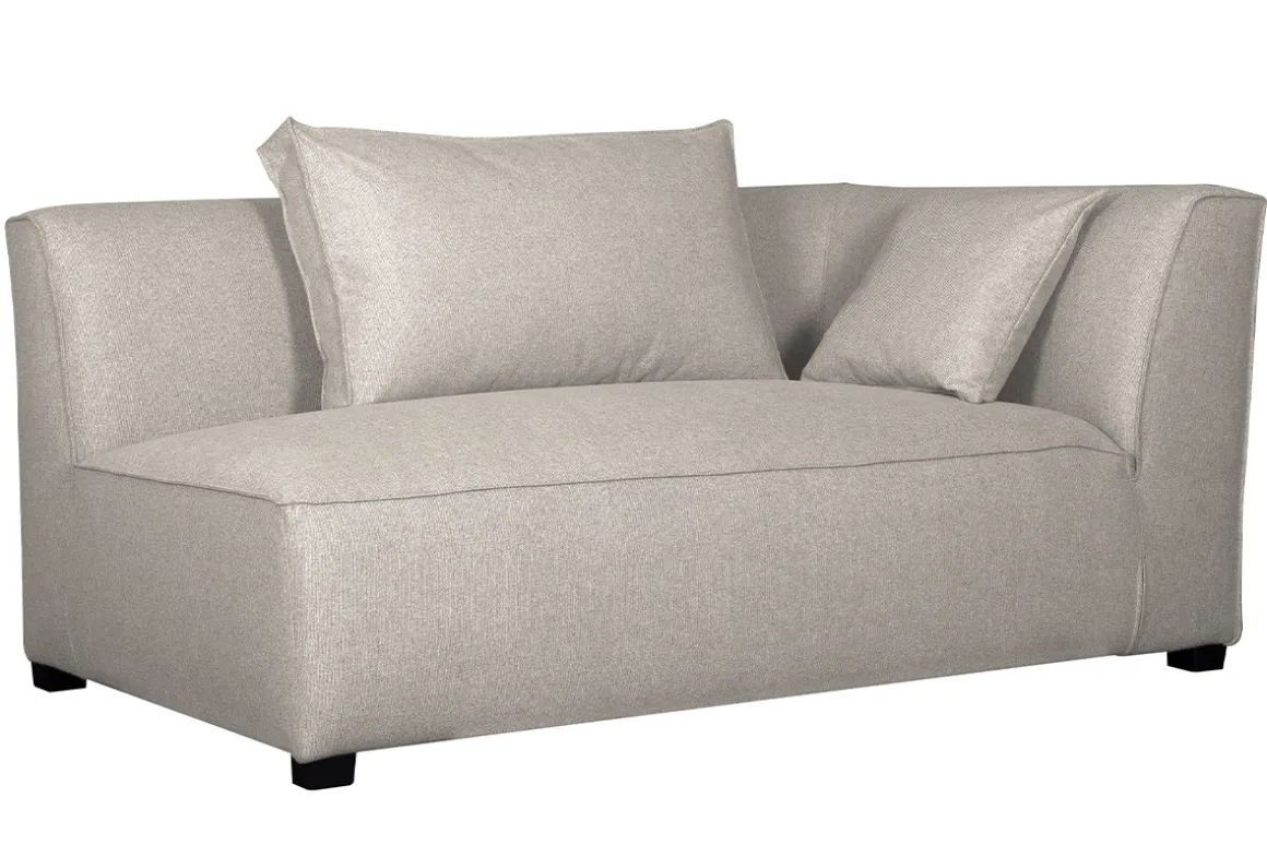 Miliboo Canapé D'angle|Voir Tous Les Canapés-Module d'angle droit pour canapé en tissu beige naturel PLURIEL