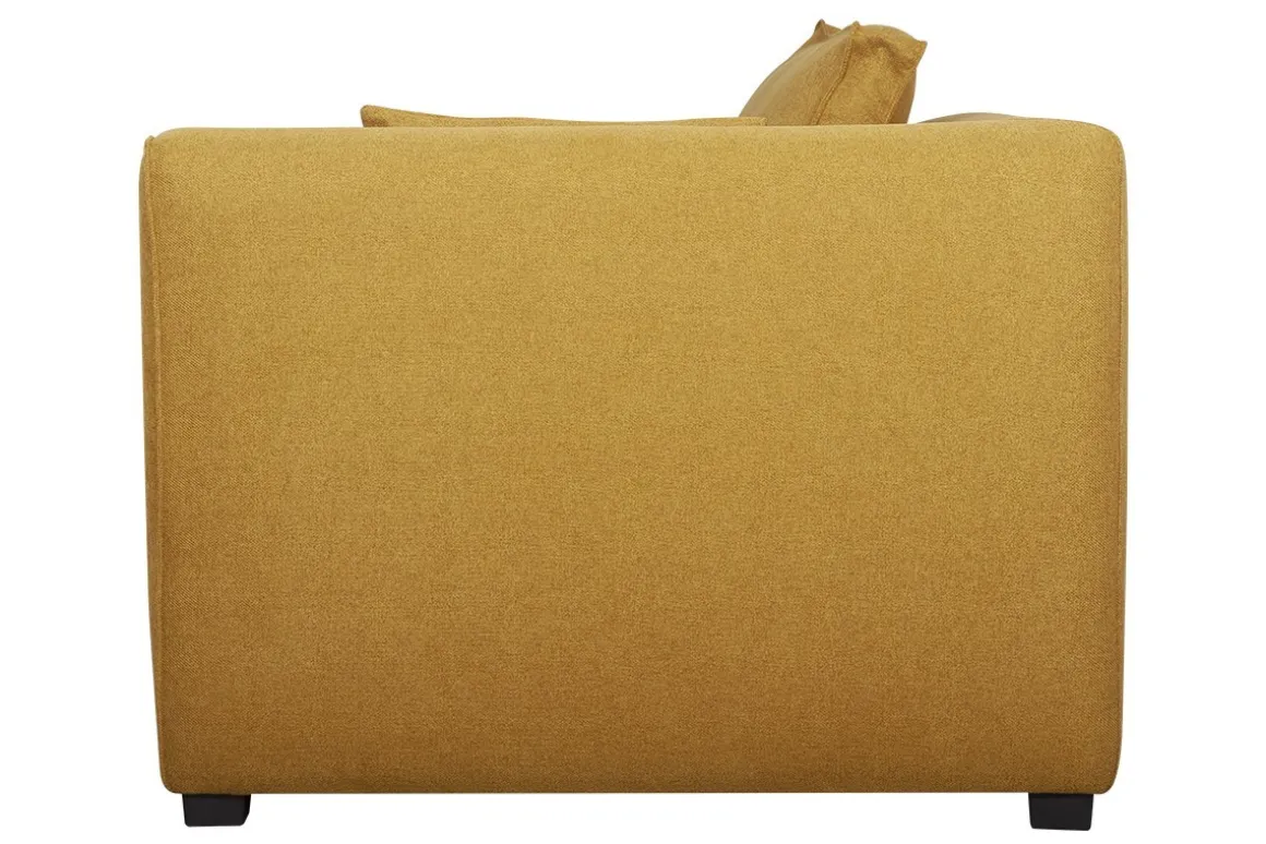 Miliboo Canapé D'angle|Voir Tous Les Canapés-Module d'angle droit pour canapé en tissu jaune cumin PLURIEL
