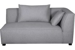 Miliboo Canapé D'angle|Voir Tous Les Canapés-Module d'angle droit pour canapé en tissu gris clair PLURIEL