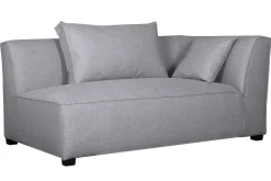 Miliboo Canapé D'angle|Voir Tous Les Canapés-Module d'angle droit pour canapé en tissu gris clair PLURIEL