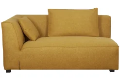Miliboo Canapé D'angle|Voir Tous Les Canapés-Module d'angle gauche pour canapé en tissu jaune cumin PLURIEL