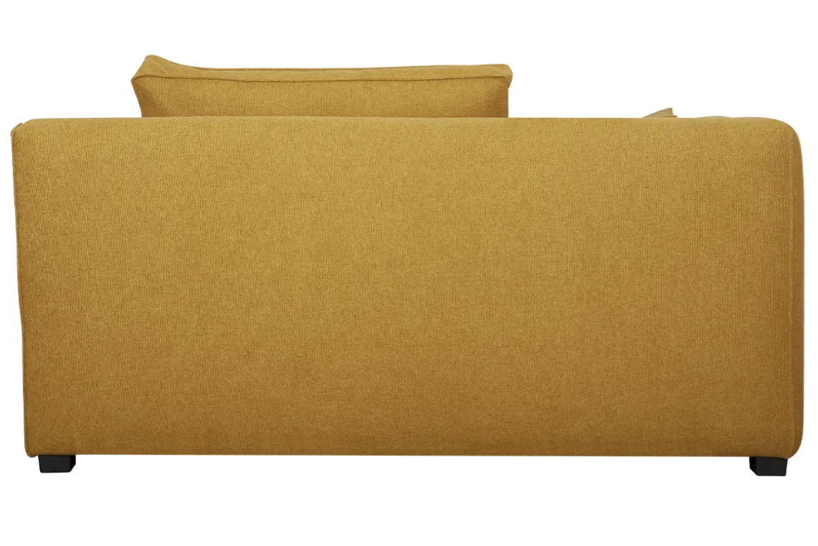 Miliboo Canapé D'angle|Voir Tous Les Canapés-Module d'angle gauche pour canapé en tissu jaune cumin PLURIEL