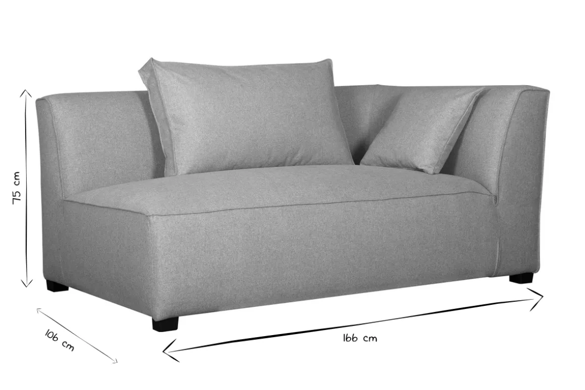 Miliboo Canapé D'angle|Voir Tous Les Canapés-Module d'angle gauche pour canapé en tissu jaune cumin PLURIEL