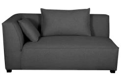 Miliboo Canapé D'angle|Voir Tous Les Canapés-Module d'angle gauche pour canapé en tissu gris anthracite PLURIEL