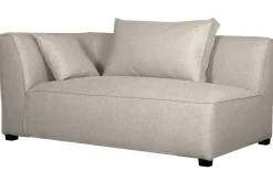 Miliboo Canapé Design|Canapé D'angle-Module d'angle gauche pour canapé en tissu beige naturel PLURIEL